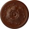 Ekena Millwork Legacy Acanthus Medallion (Canopies up to 3 1/2"), 12 3/4"OD x 7/8"P, Burnished Mahogany Crackle CM12LEBMC - alternate 1